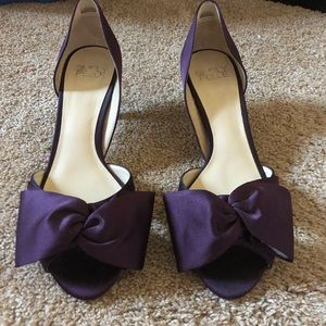 Plum bridal shoes
